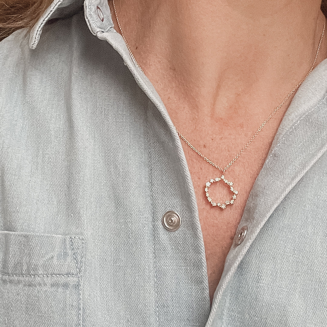 Sparkle Anhänger "circle" in 585/- Gold mit Brillanten